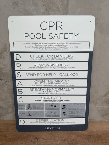 Rectangle CPR Sign - Slate - National Compliance