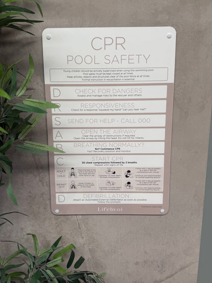 Rectangle CPR Sign - Taupe - National Compliance