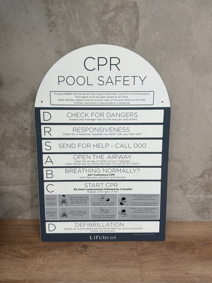 Arch CPR Sign - Slate - National Compliance